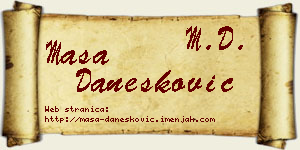 Maša Danesković vizit kartica